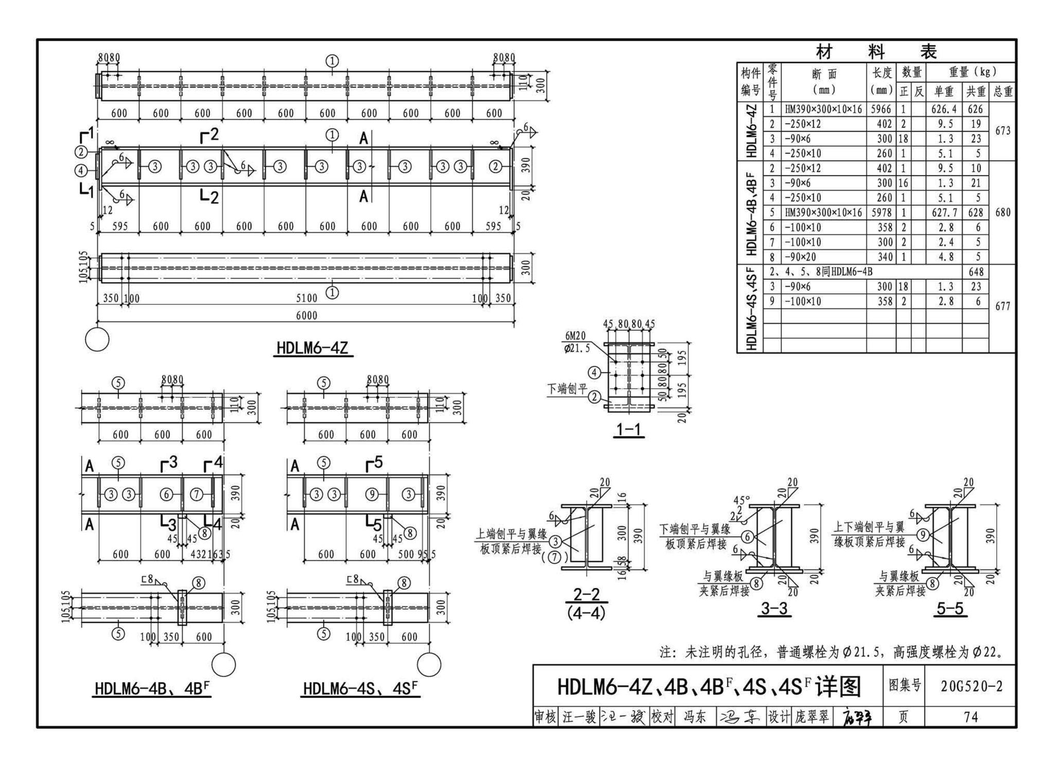 G520-1~2(2020年合订本)--钢吊车梁（6m~9m）（2020年合订本）