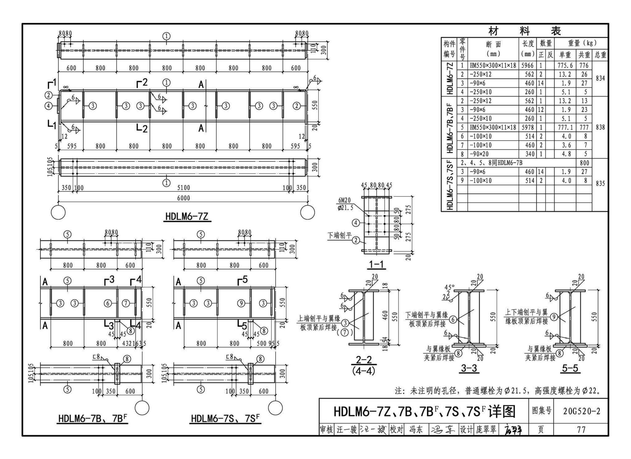 G520-1~2(2020年合订本)--钢吊车梁（6m~9m）（2020年合订本）