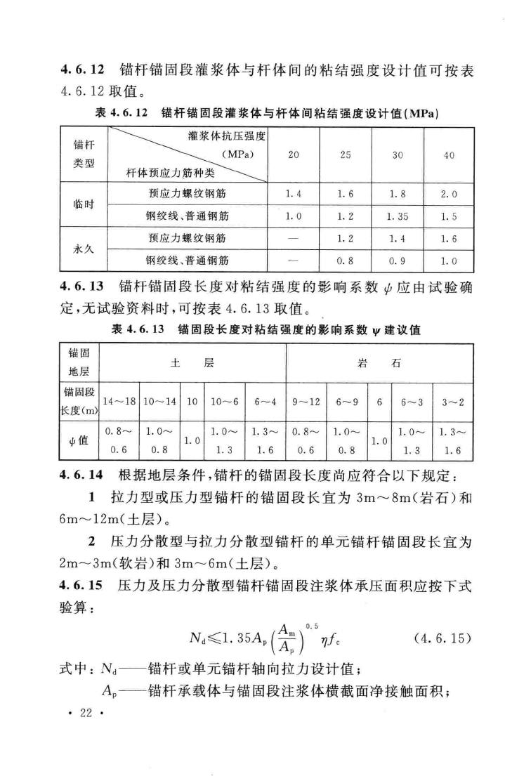 GB50086-2015--岩土锚杆与喷射混凝土支护工程技术规范