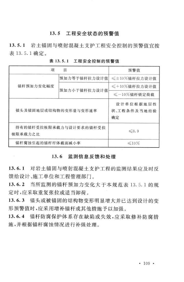 GB50086-2015--岩土锚杆与喷射混凝土支护工程技术规范