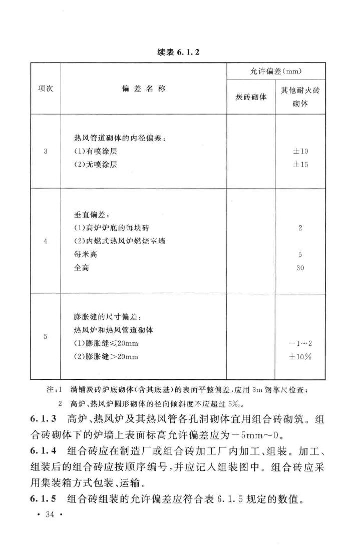 GB50211-2014--工业炉砌筑工程施工与验收规范