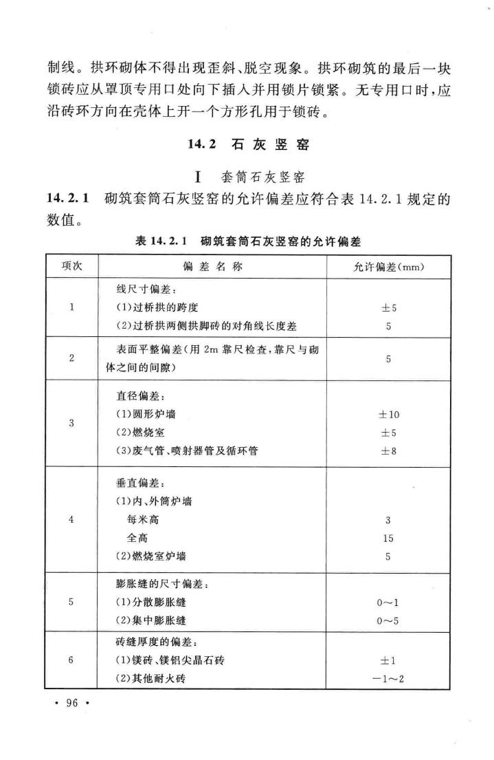 GB50211-2014--工业炉砌筑工程施工与验收规范