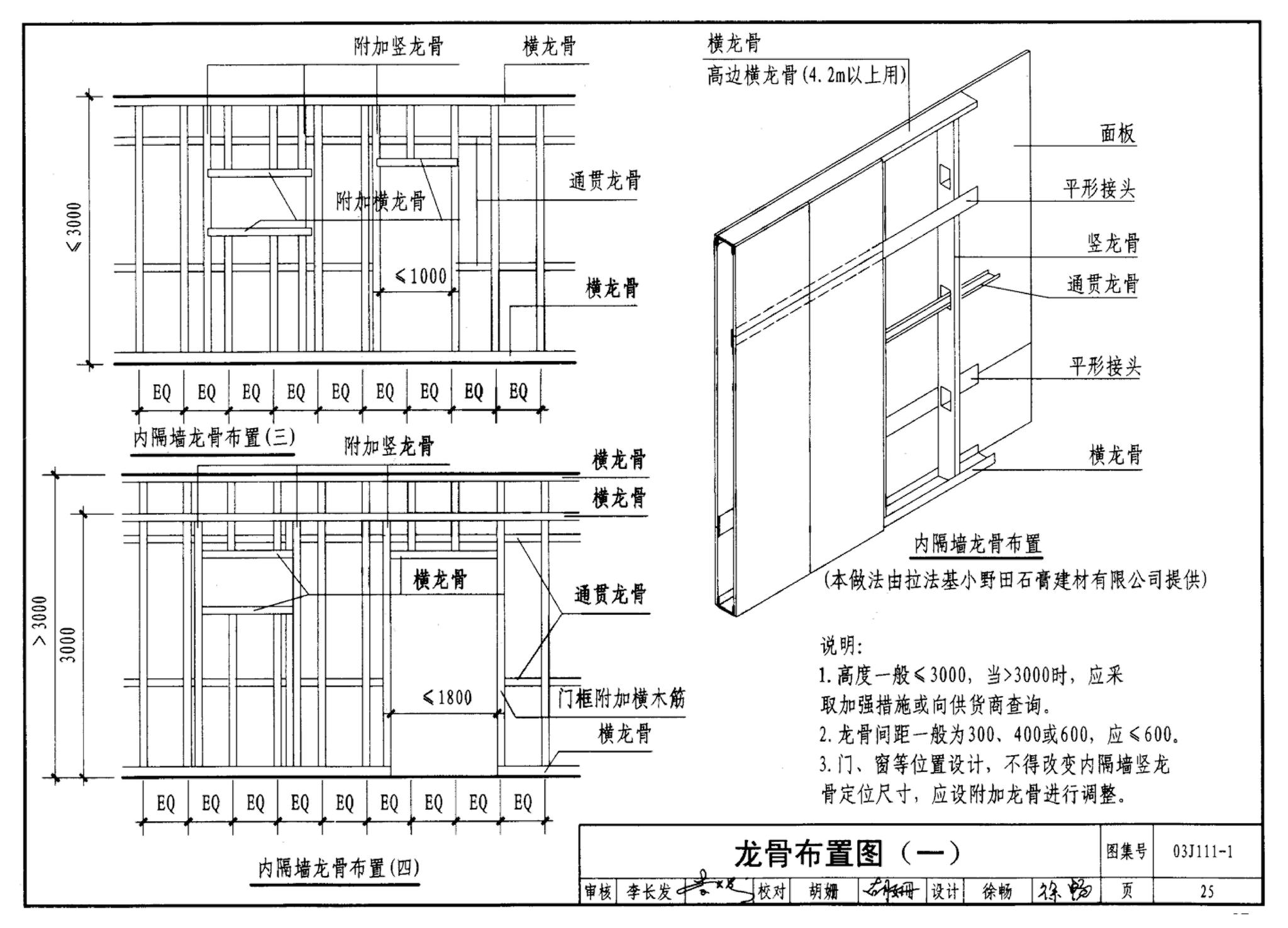 J111～114--内隔墙建筑构造（2012年合订本）