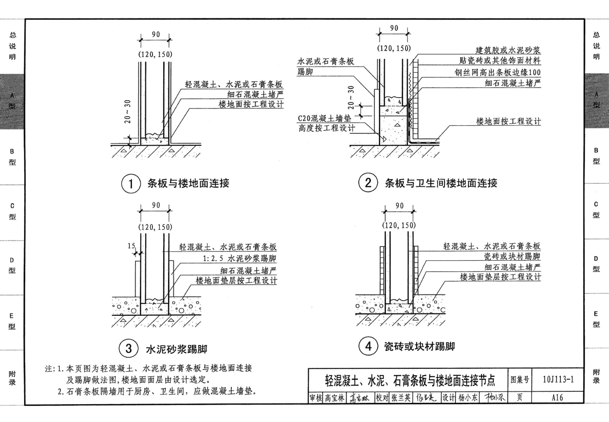 J111～114--内隔墙建筑构造（2012年合订本）