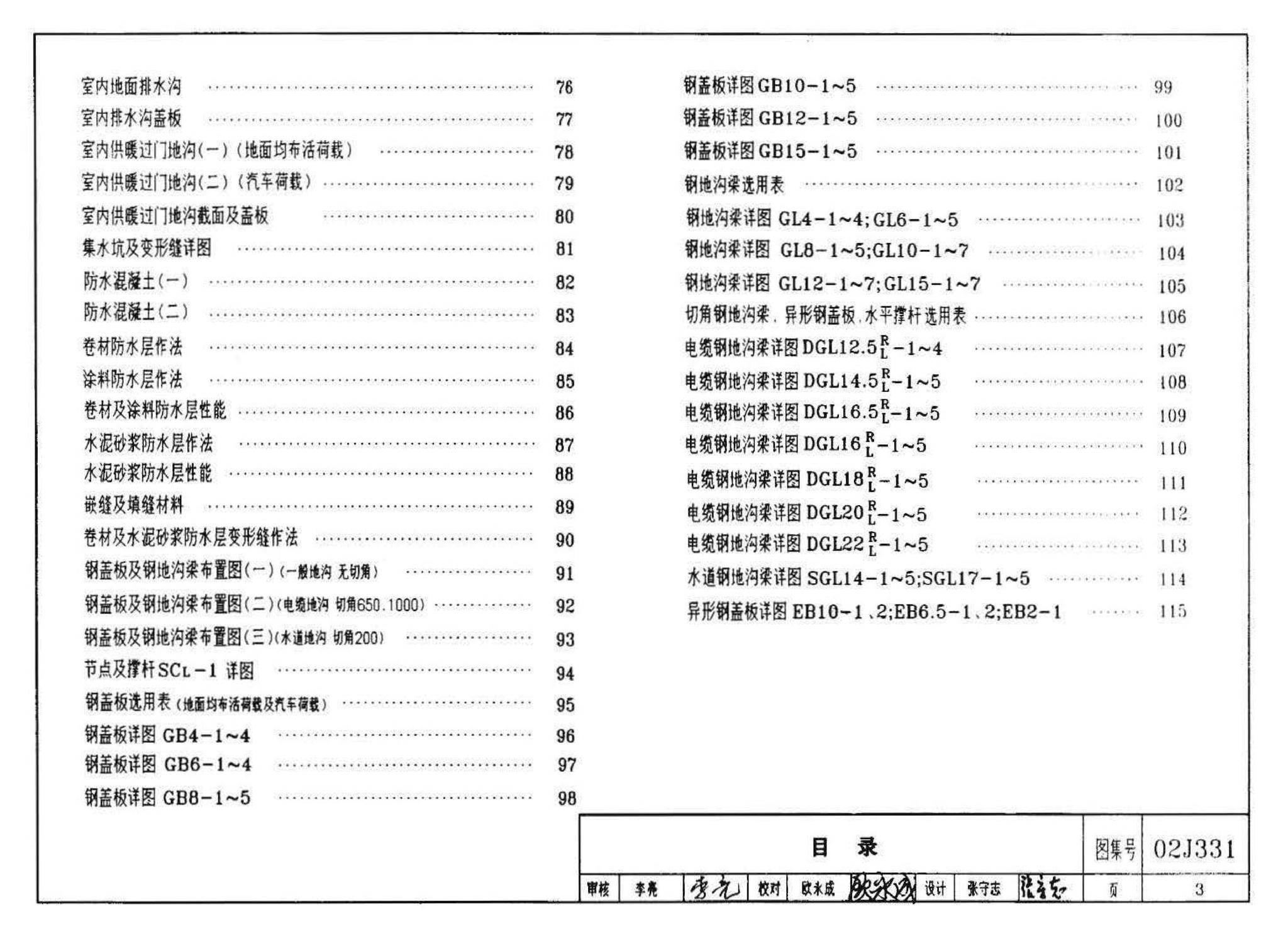 J331、J332、G221--地沟及盖板（2009合订本）