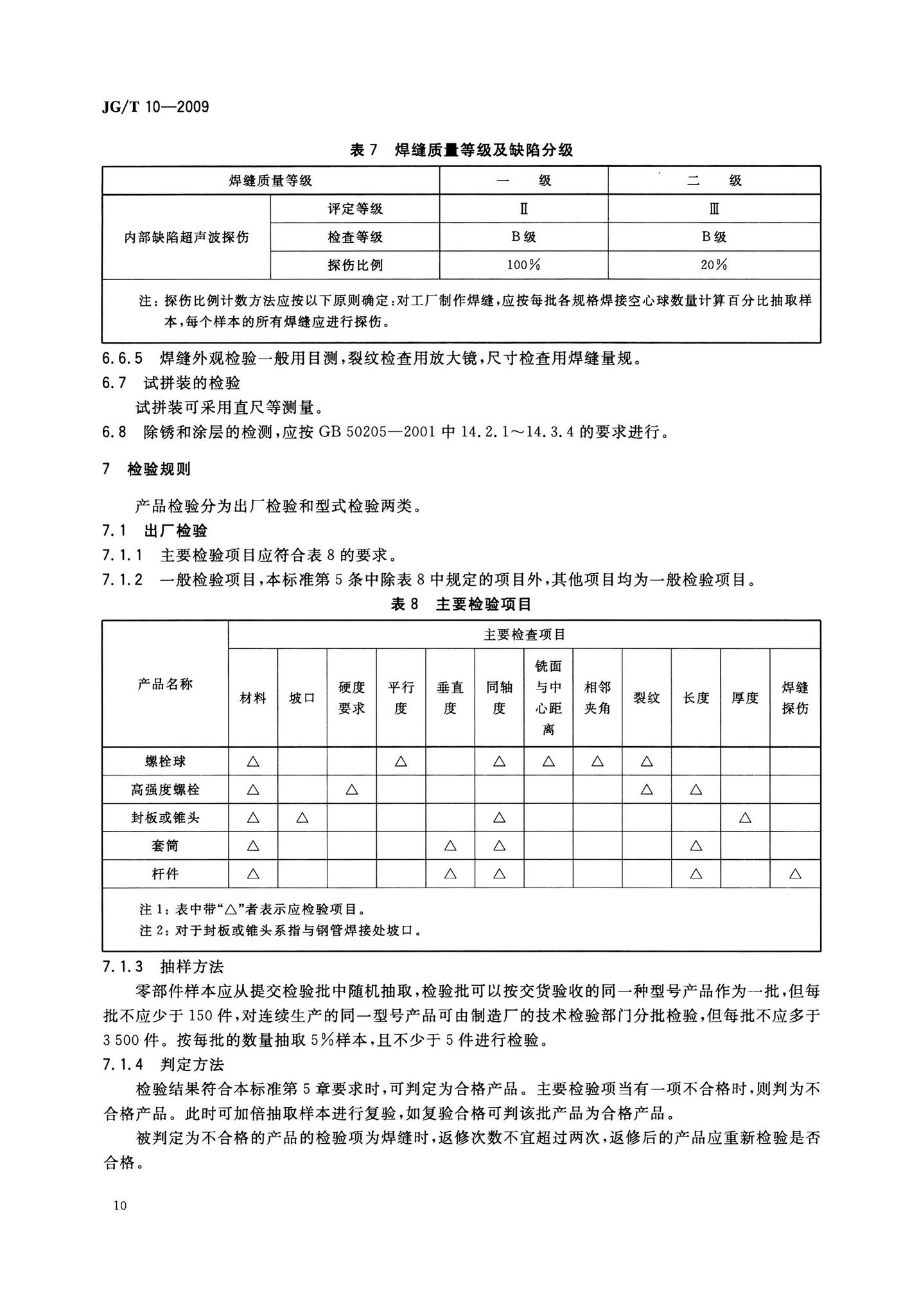 JG/T10-2009--钢网架螺栓球节点