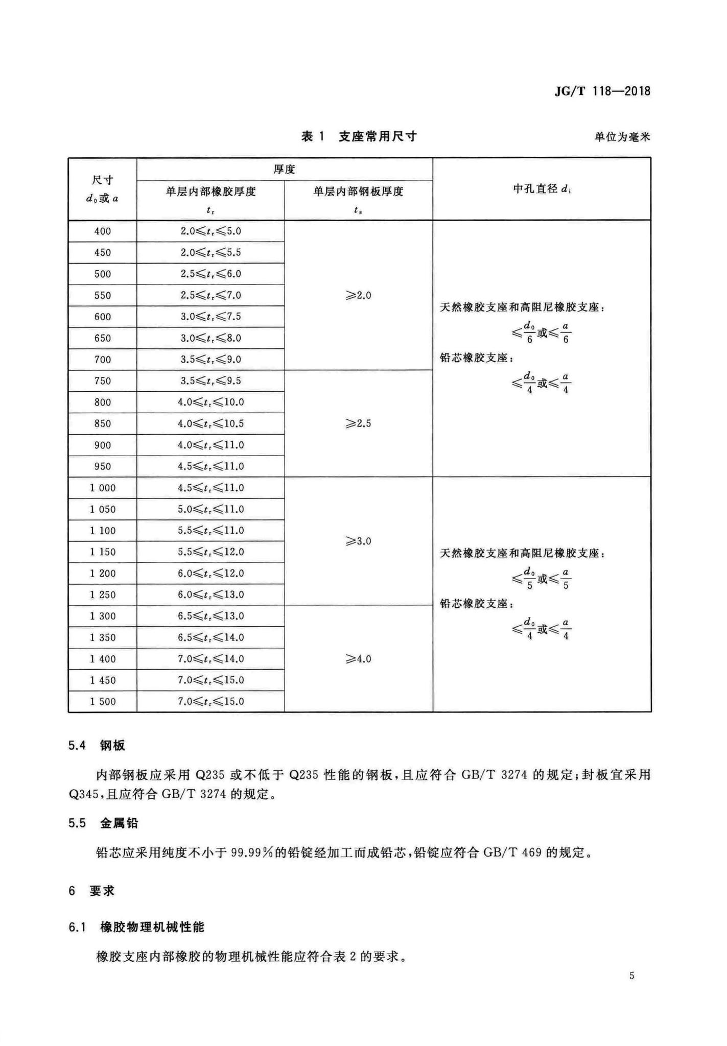 JG/T118-2018--建筑隔震橡胶支座