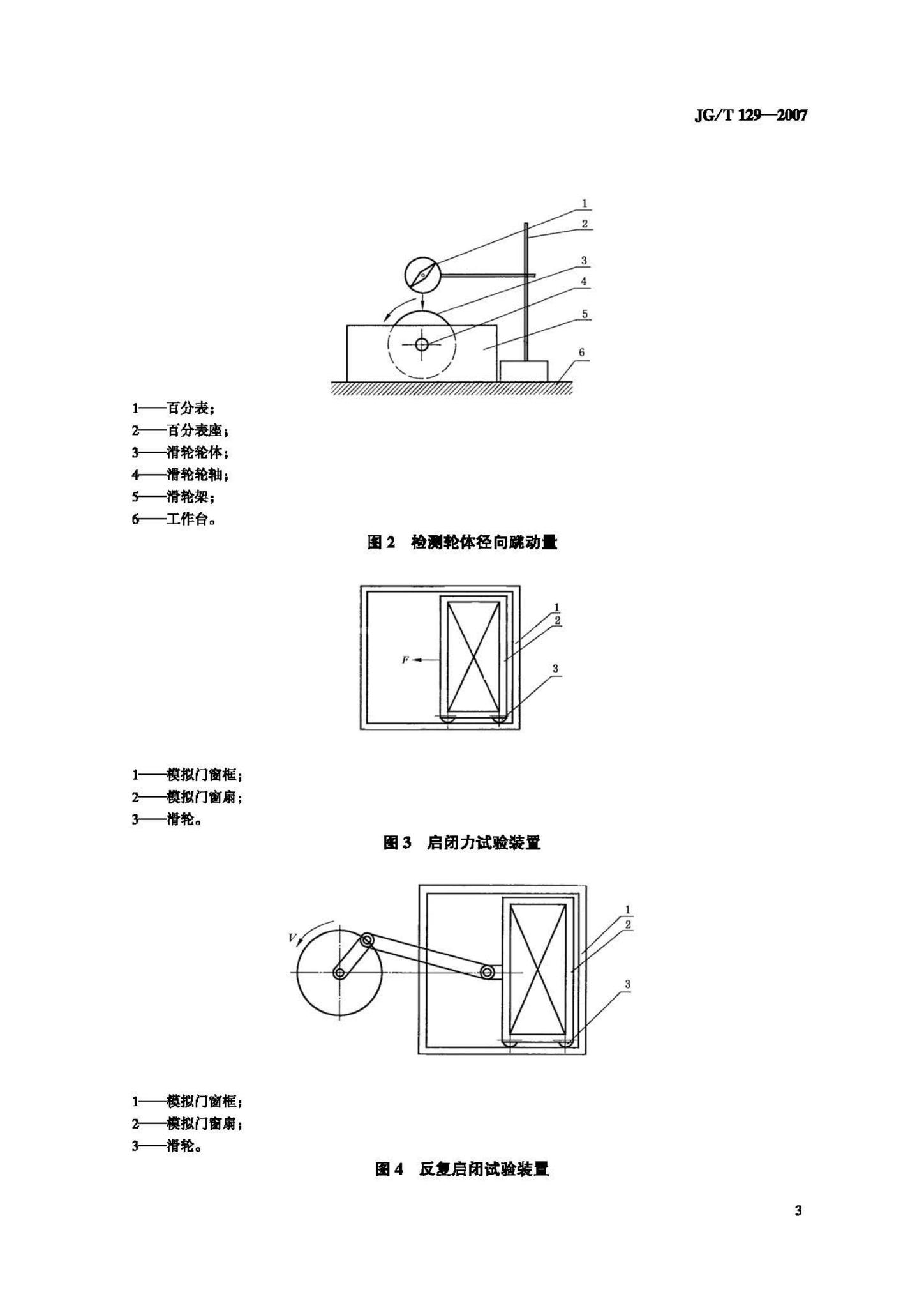 JG/T129-2007--建筑门窗五金件滑轮