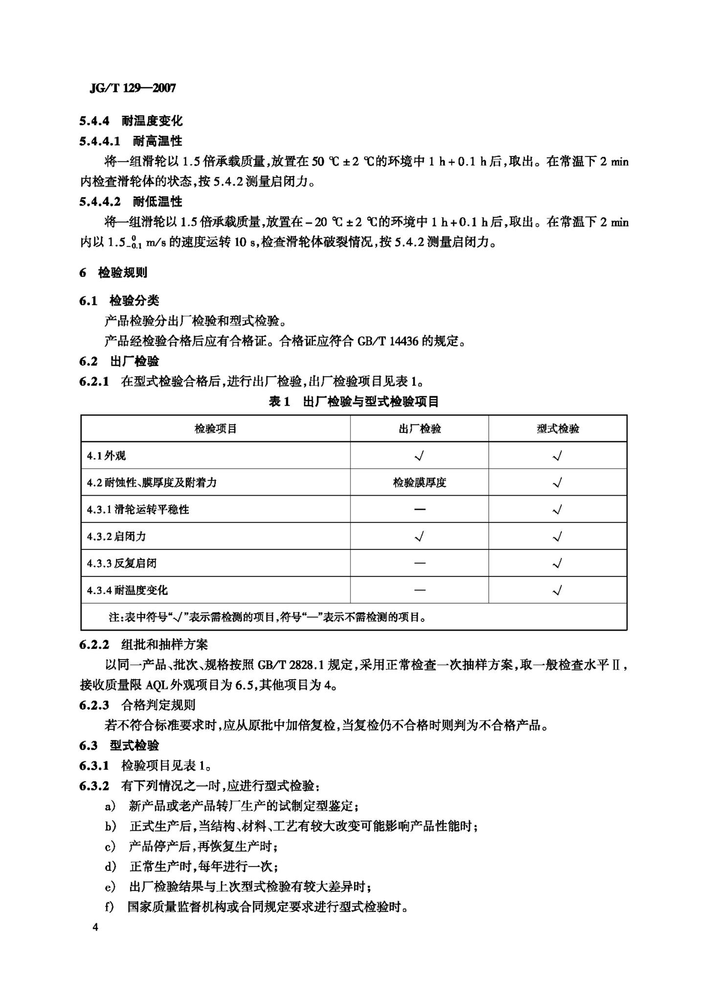 JG/T129-2007--建筑门窗五金件滑轮