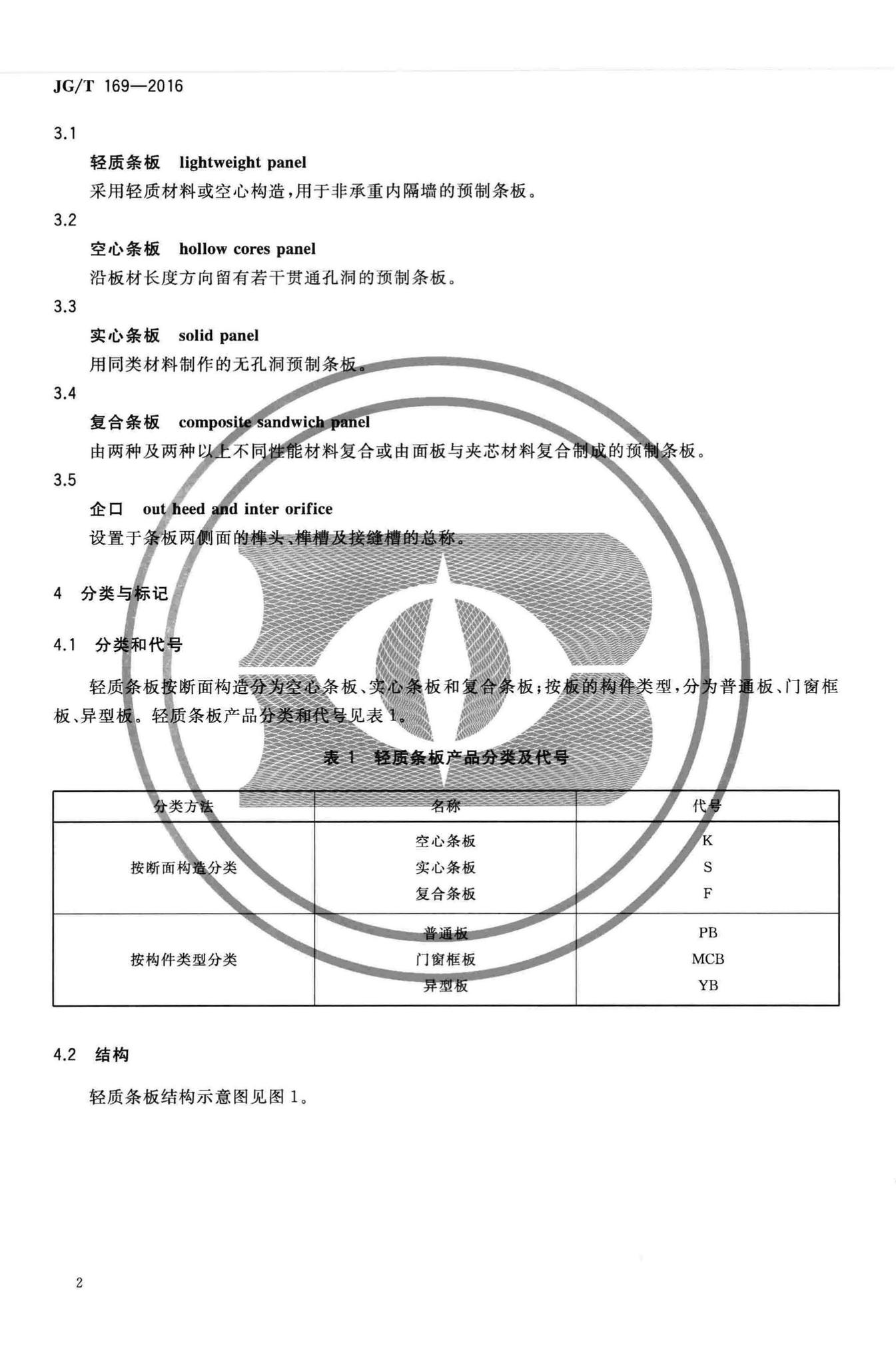 JG/T169-2016--建筑隔墙用轻质条板通用技术要求