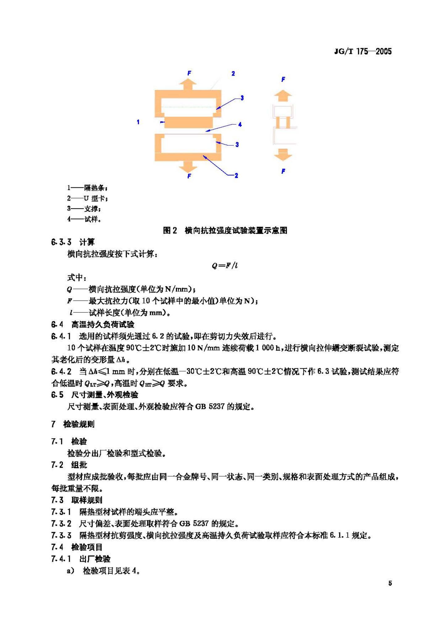 JG/T175-2005--建筑用隔热铝合金型材穿条式