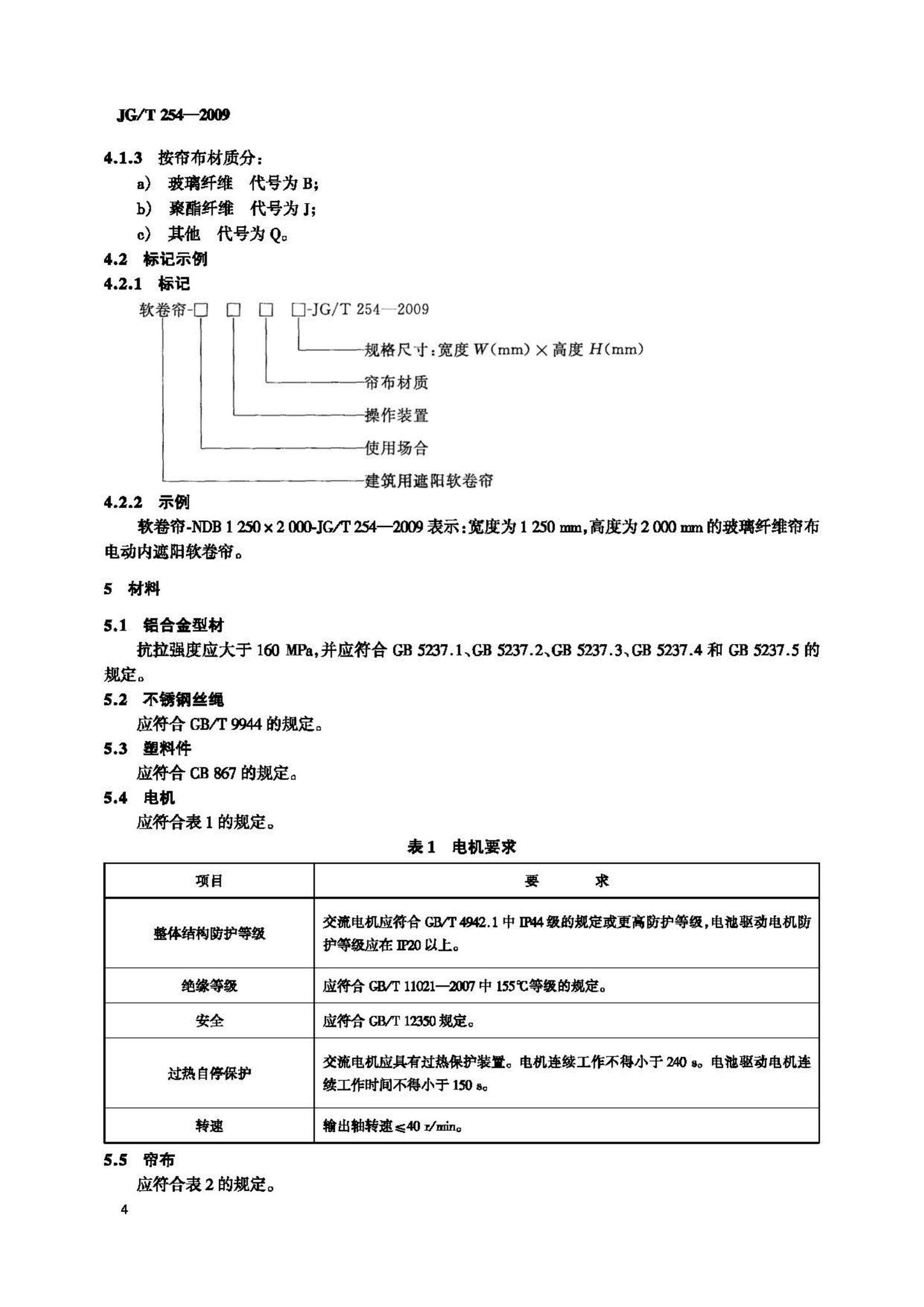 JG/T254-2009--建筑用遮阳软卷帘