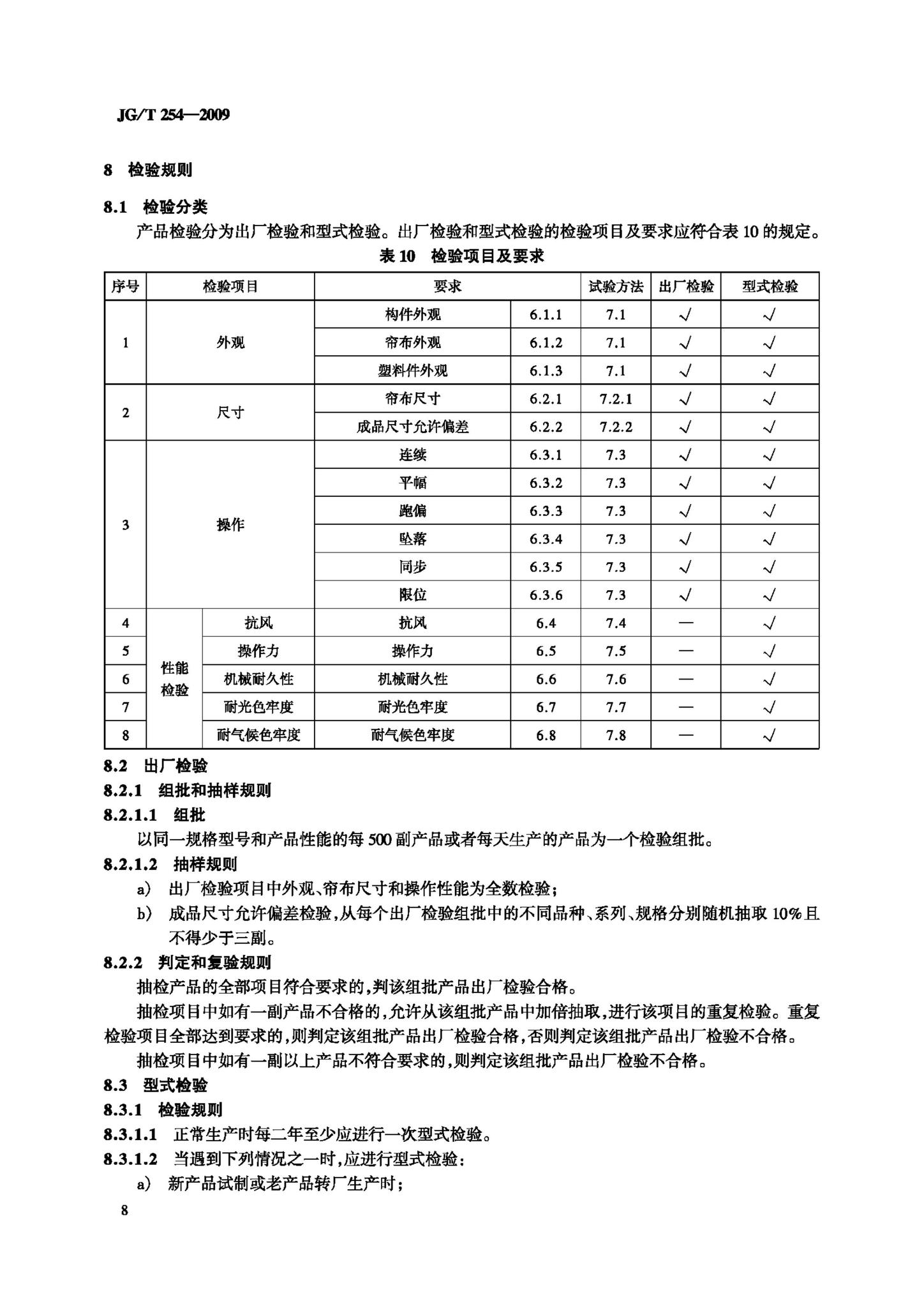 JG/T254-2009--建筑用遮阳软卷帘