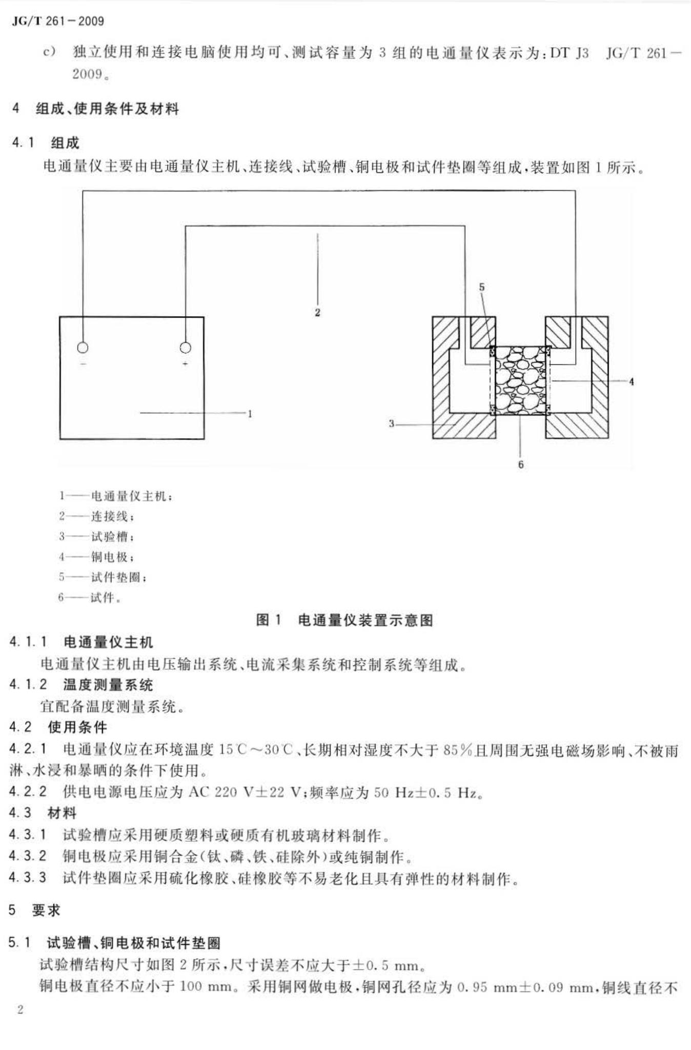 JG/T261-2009--混凝土氯离子电通量测定仪