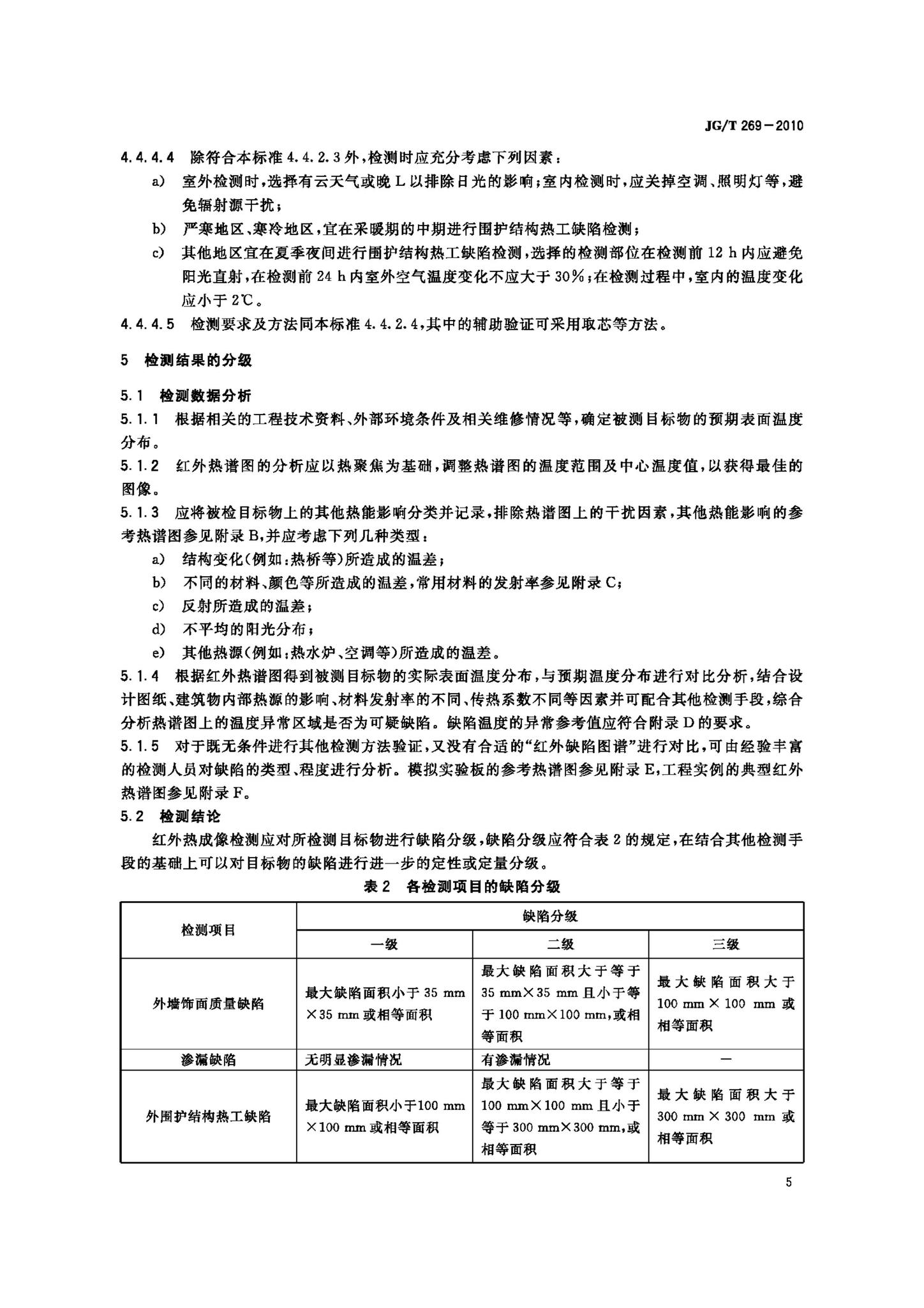 JG/T269-2010--建筑红外热像检测要求