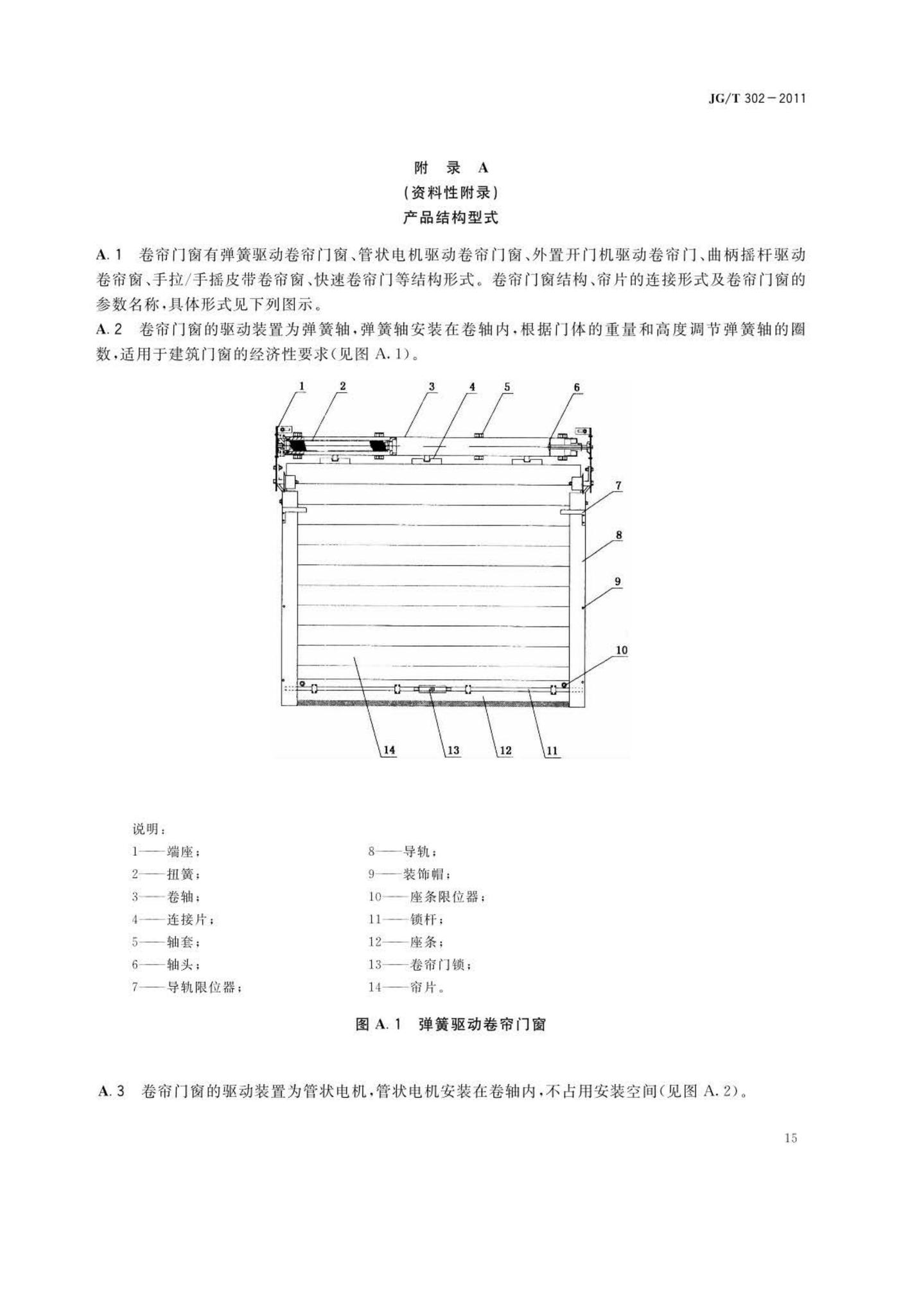 JG/T302-2011--卷帘门窗