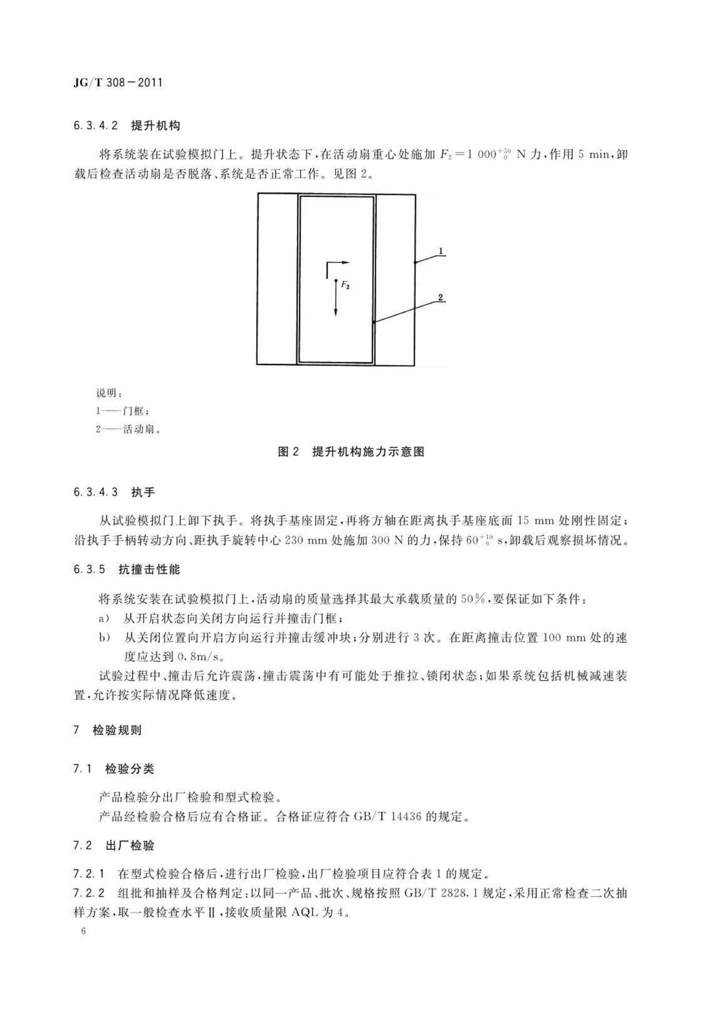 JG/T308-2011--建筑门用提升推拉五金系统