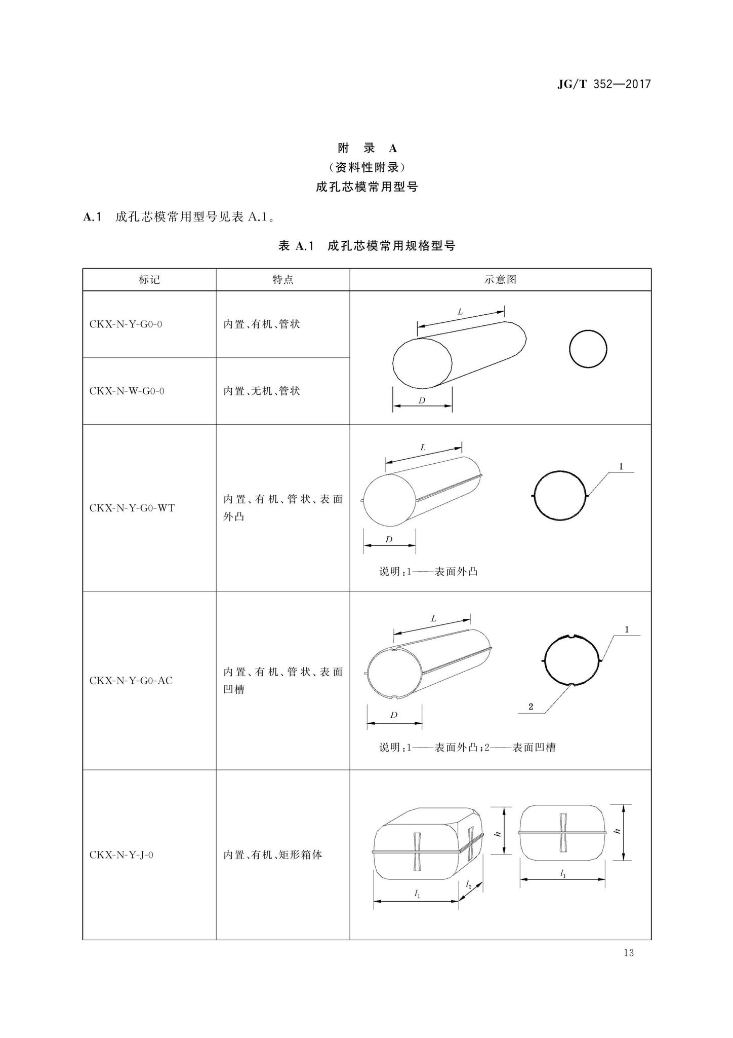 JG/T352-2017--混凝土结构用成孔芯模