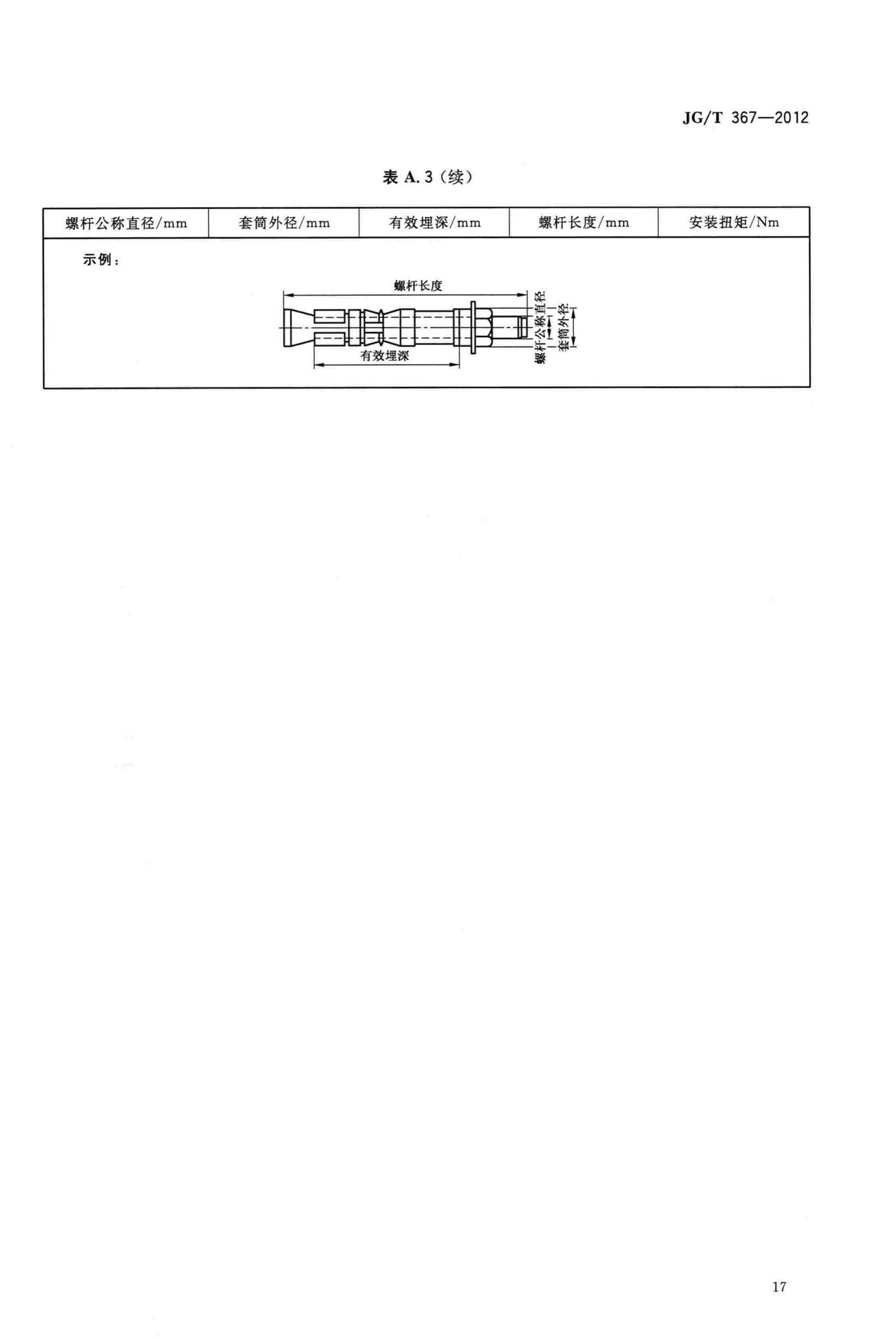 JG/T367-2012--建筑工程用切(扩)底机械锚栓及后切(扩)底钻头