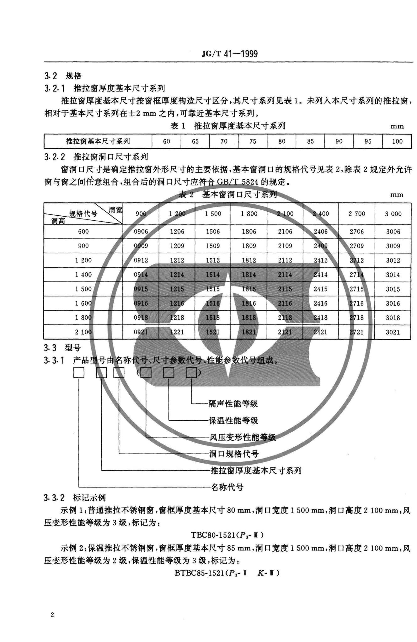 JG/T41-1999--推拉不锈钢窗