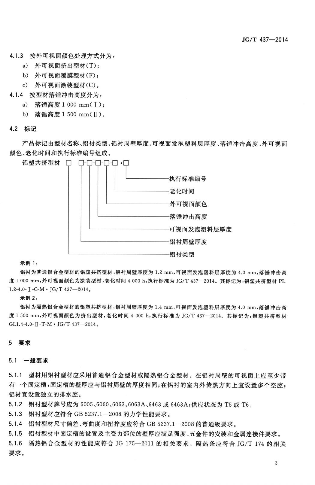 JG/T437-2014--建筑门窗用铝塑共挤型材