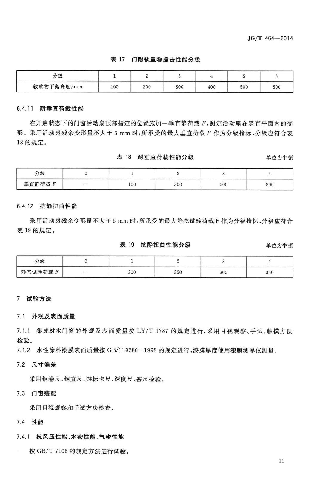 JG/T464-2014--集成材木门窗