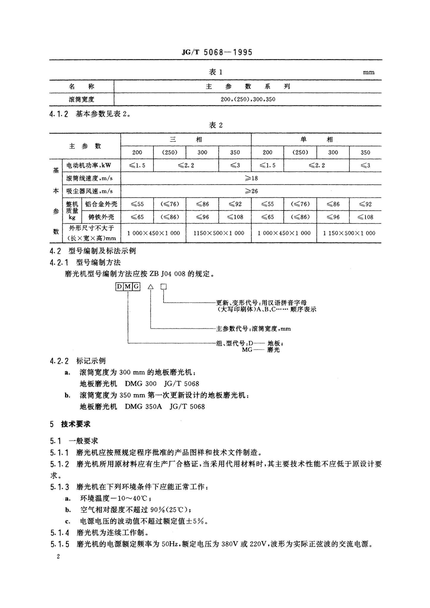 JG/T5068-1995--地板磨光机