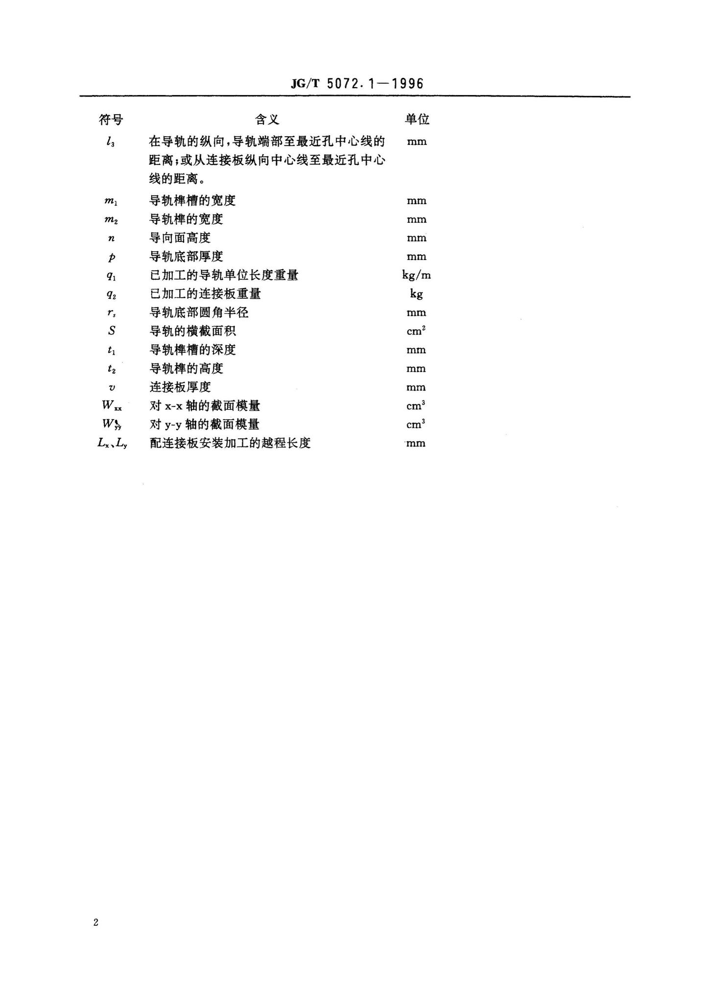 JG/T5072.1-1996--电梯T型导轨