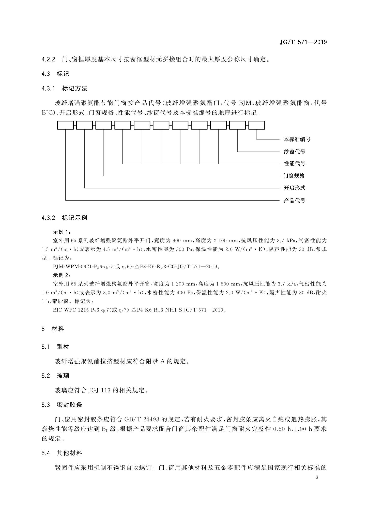 JG/T571-2019--玻纤增强聚氨酯节能门窗