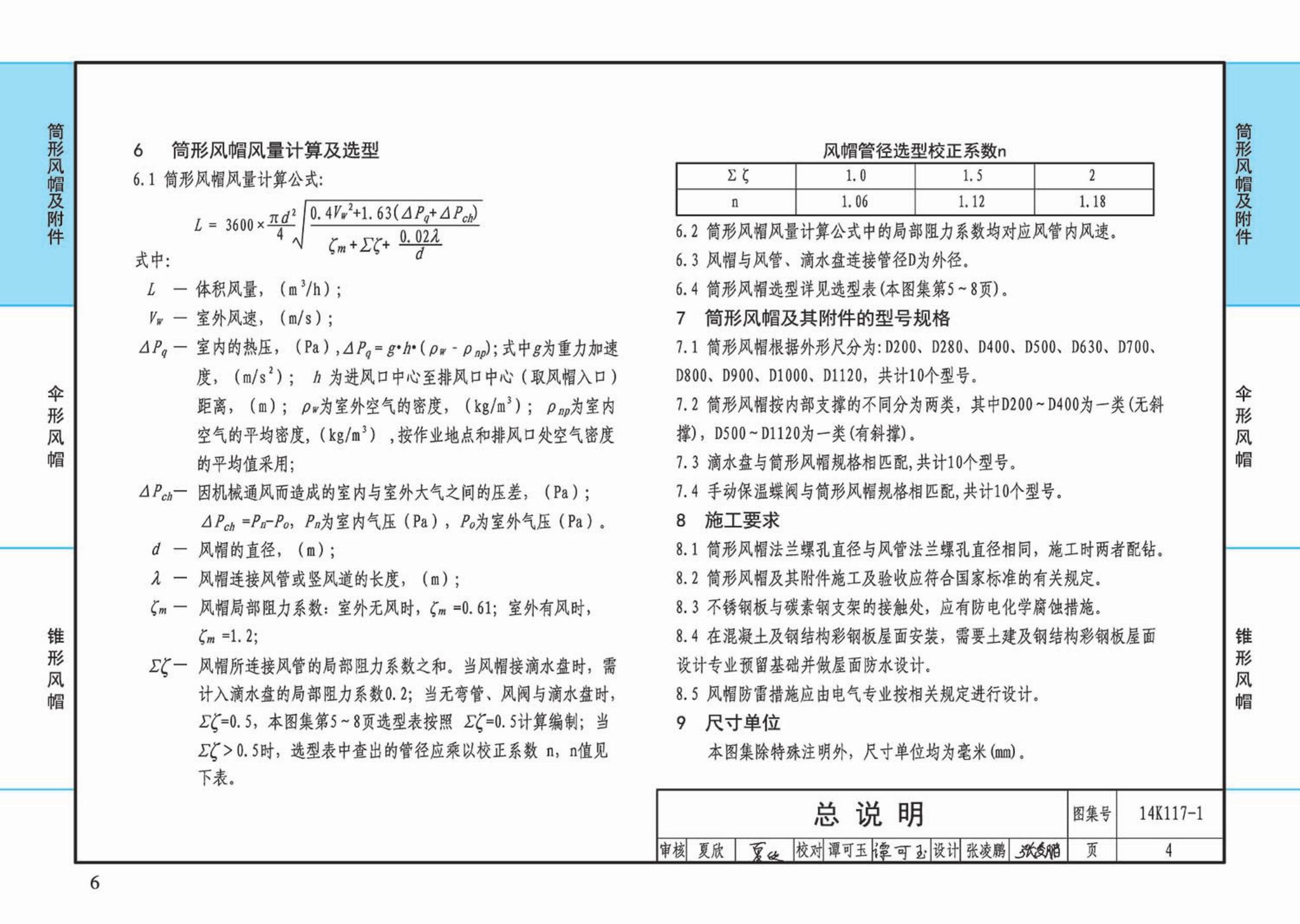 K117-1~3--金属风帽及附件（2014年合订本）