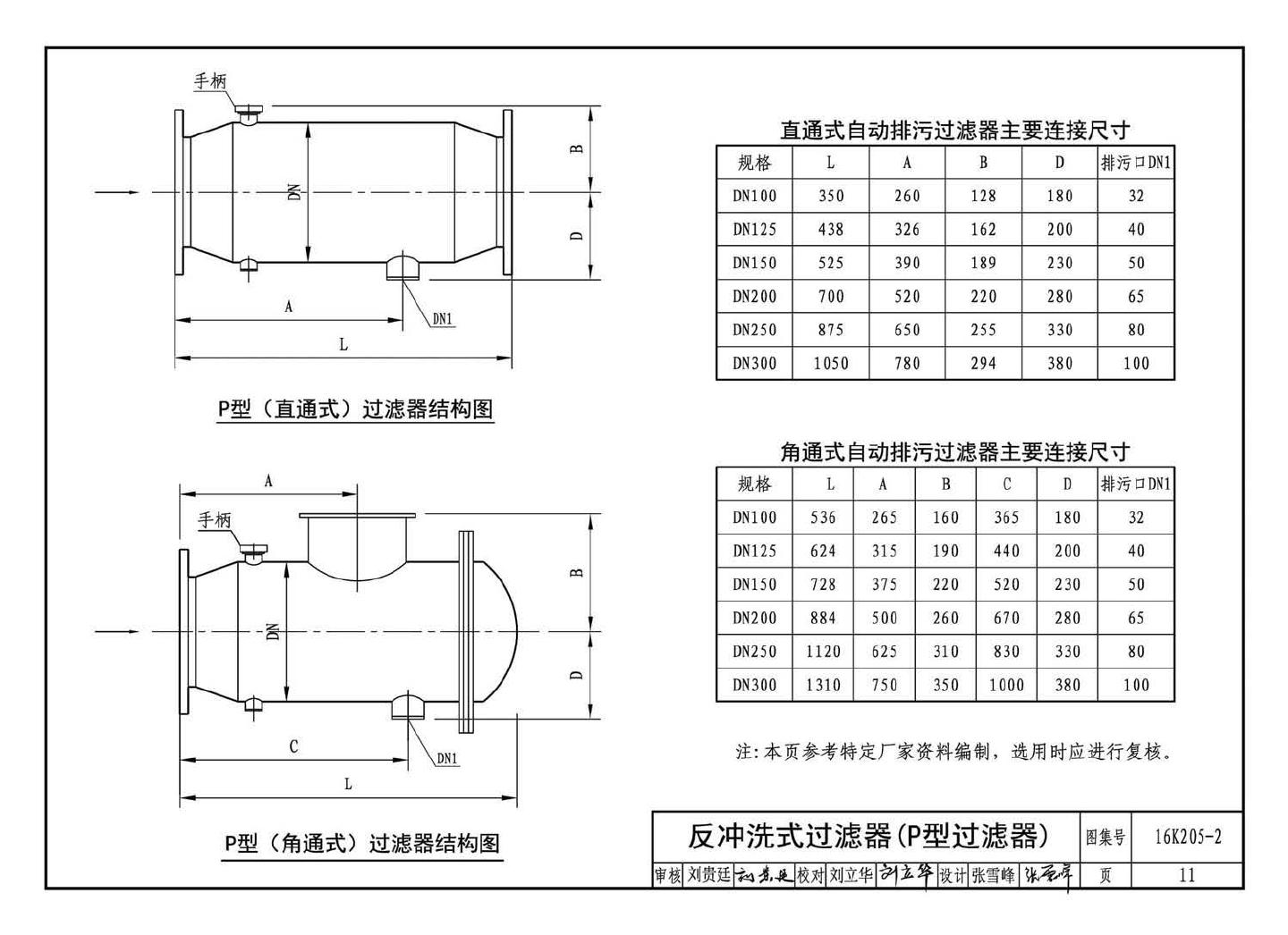 K205-1~2--集气罐、自动排气阀、管道过滤器（2016年合订本）