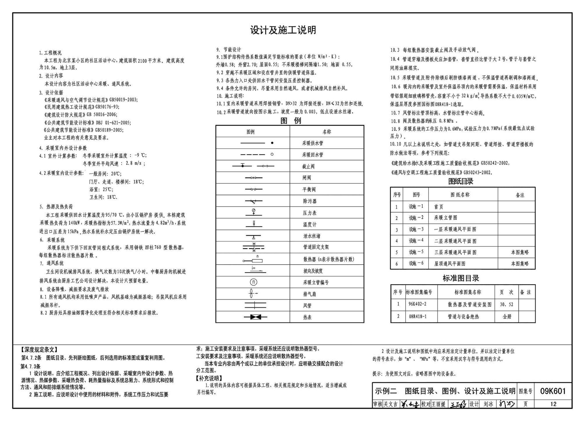 K601～602--民用建筑工程暖通空调及动力设计深度图样（2009年合订本）