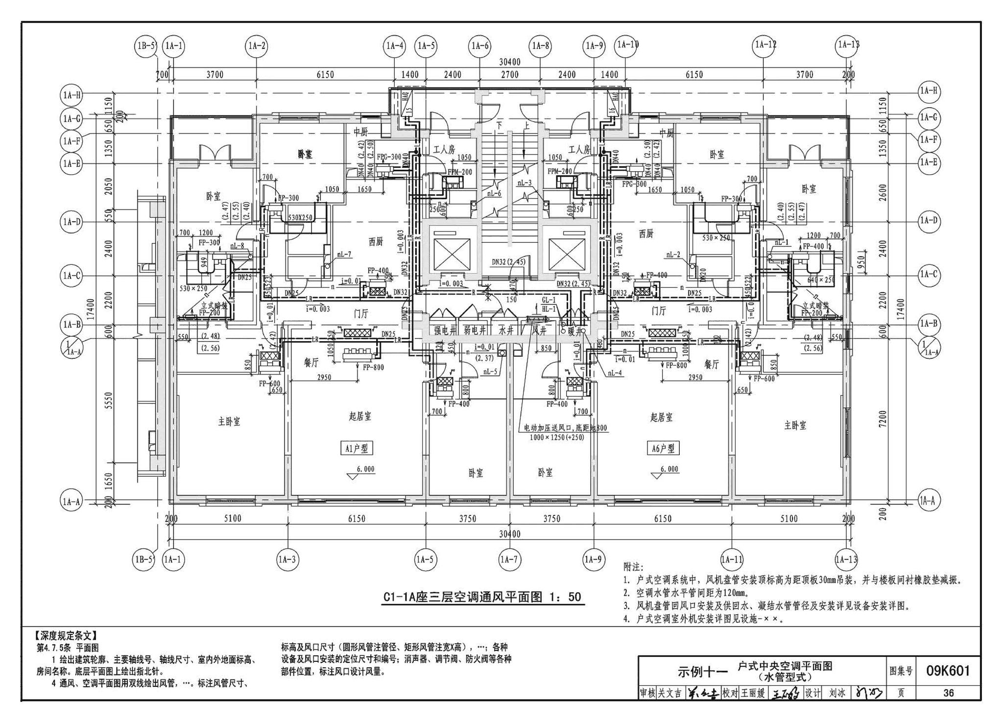 K601～602--民用建筑工程暖通空调及动力设计深度图样（2009年合订本）