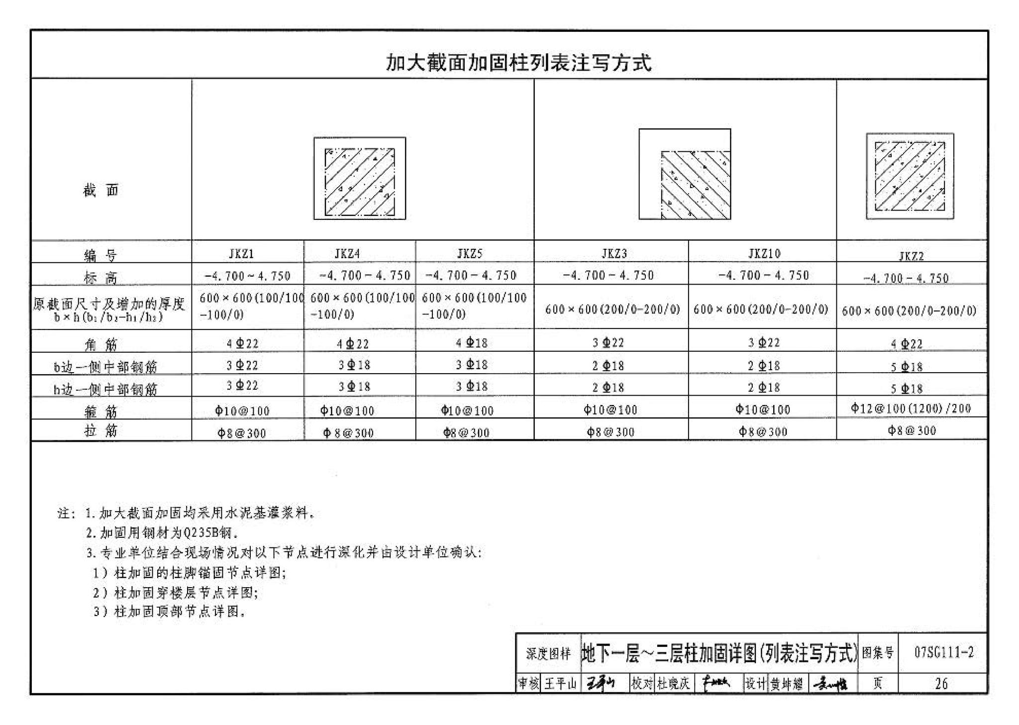 SG111-1～2--建筑结构加固施工图设计表示方法 建筑结构加固施工图设计深度图样（2008合订本）