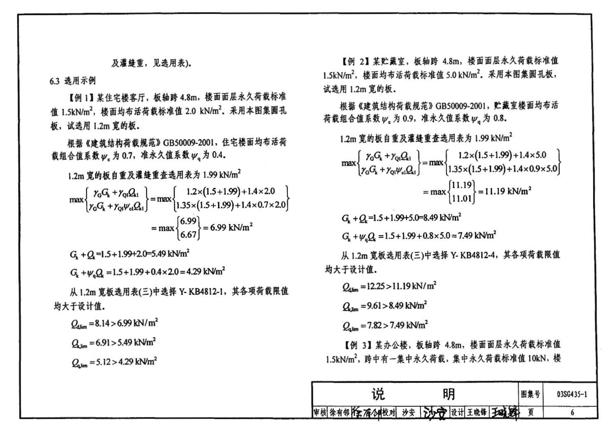 SG435-1～2--预应力混凝土圆孔板（2003年合订本）