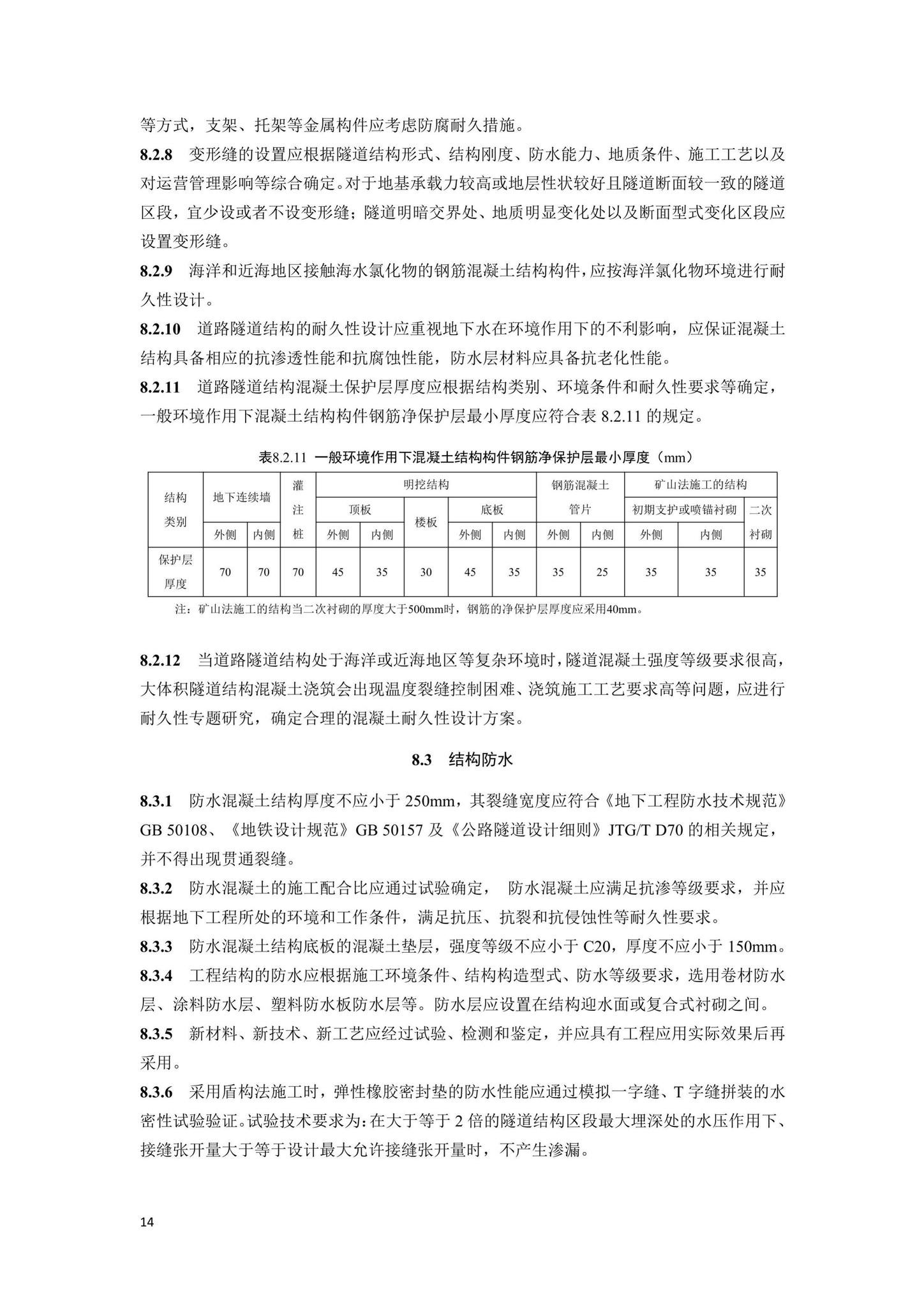 SJG80-2020--道路隧道设计标准